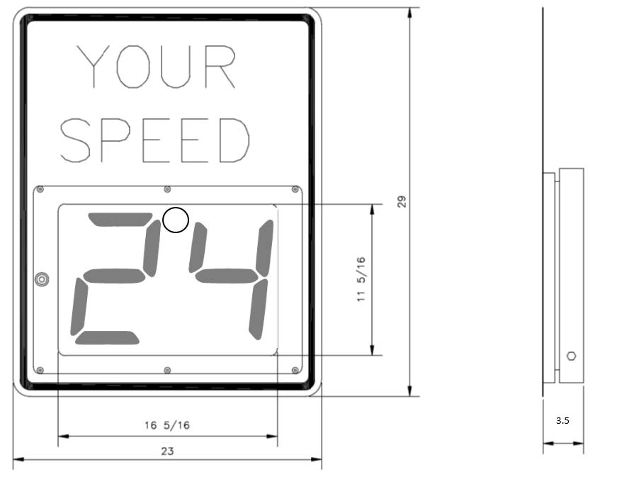 SafePace 100 Speed Display Sign, Radar Speed Sign, LowCost Your Speed