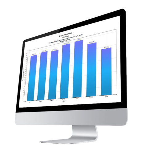 Data report on computer screen