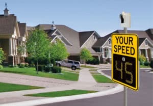 speed camera radar signs combination