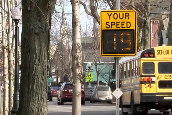 Radar Speed Sign in School Zone