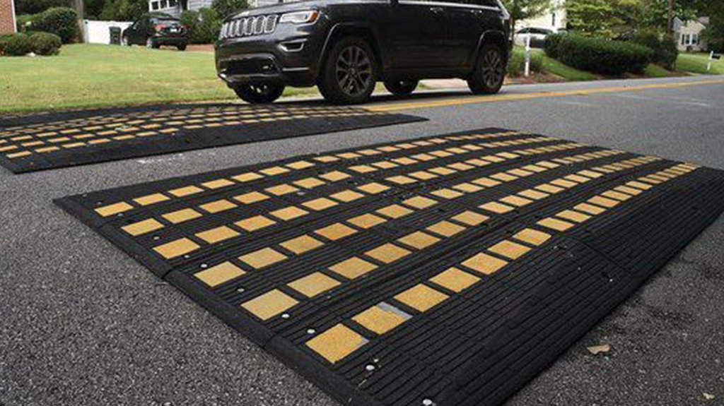 Rubber Traffic Calming Solutions: Speed Humps, Cushions, & More